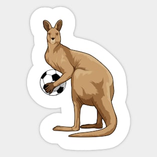 Kangaroo at Soccer Sports Sticker